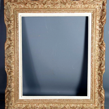 Montparnasse frame with keys carved ceruse wood 62x53 cm, foliage 46x38 cm SB