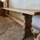 Solid wood bench
