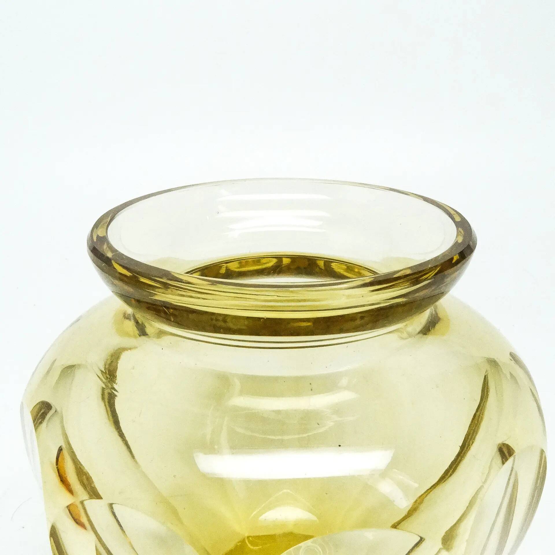 Art Deco vase, crystal, design by J. Hoffmann, Bohemia, Czech Republic, 1930s