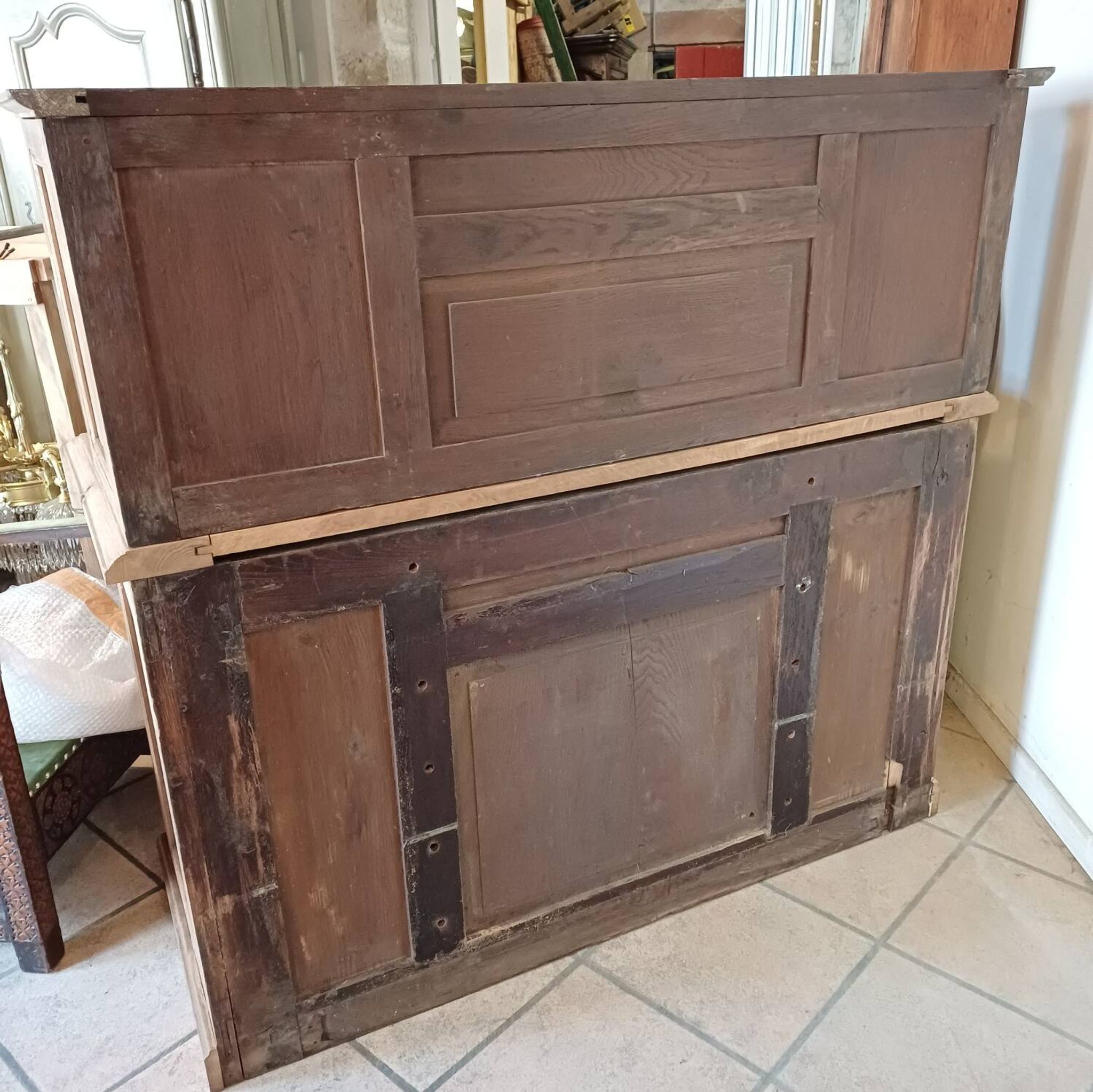 Bureau ancien gradin 15 tiroirs Meuble métier