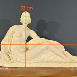 Sculpture “Young woman among flowers”, Odyv, Manufacture Berlot-Mussier, Art Deco