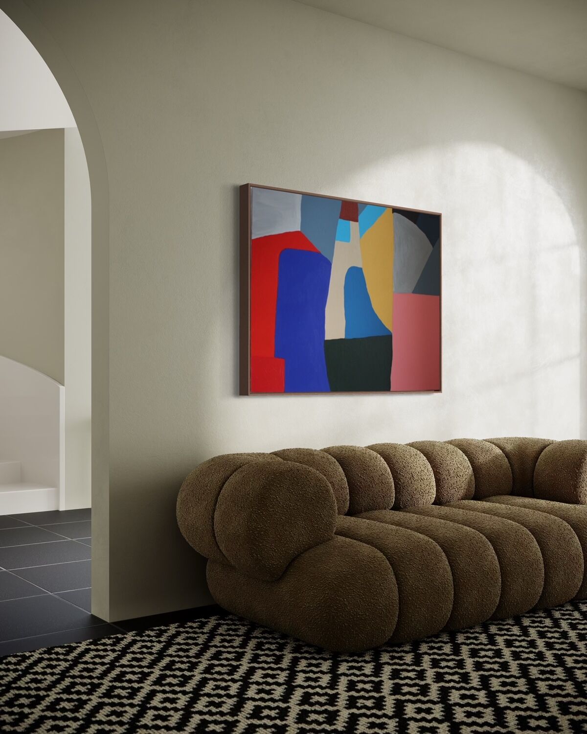 Contemporary abstract composition coloured N.4
