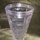 Transparent glass vase, vintage geometric patterns 1960/1970