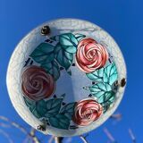 Beautiful Art Deco Loys Lucha chandelier with roses motif