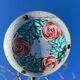 Joli lustre Art Déco Loys Lucha motif roses