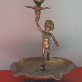 Brass angel candle holder