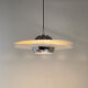1970's ufo chrome & lacquered metal space age pendant, Italy