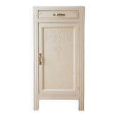 Art Deco wardrobe set: small beige wood (L 61 cm × H 126 cm × D 40 cm)