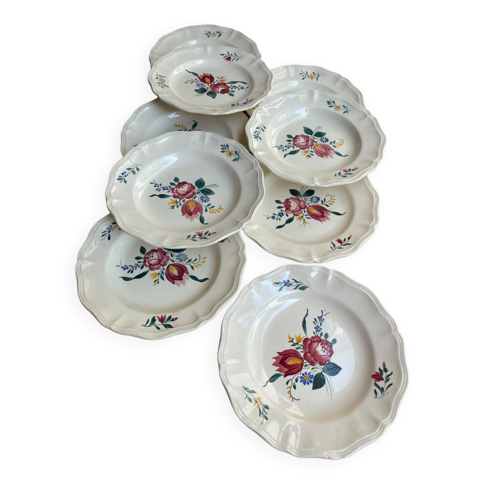 9 plates Sarreguemines