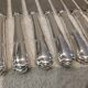 12 dessert knives with silver-plated metal handles, silversmith Ercuis Valencay