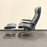 Ekornes Stressless Chair with Ottoman - Chrome Frame (1970s)(Price for One)