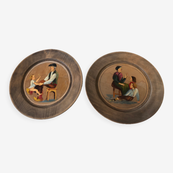 Decorative wooden plates