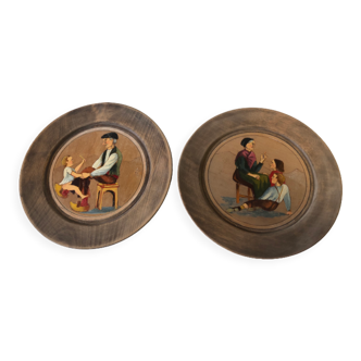 Decorative wooden plates