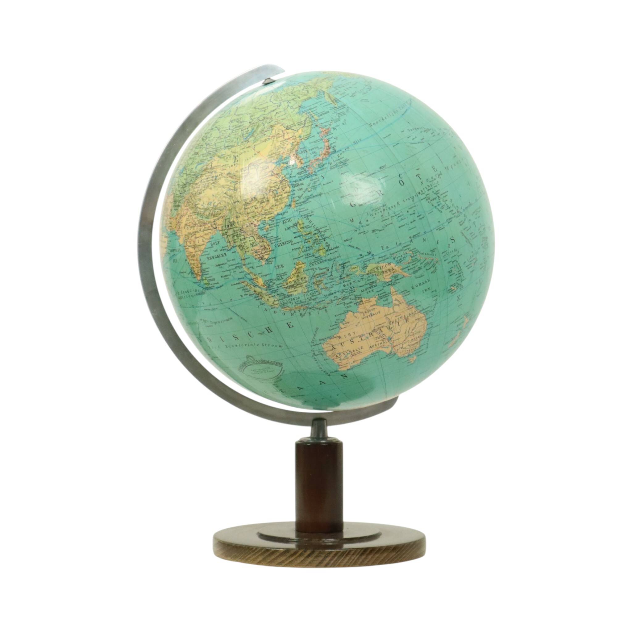 Large Vintage Columbus Globe Earth Globe Fifties