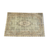 Ivory Turkish Rug 6x9 Beige -Cream Vintage Rug For Living Room -Bedroom Rug -Beige Area Rug MOON.118
