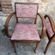 Pair of 1960s bridge chairs in Nobilis fabric