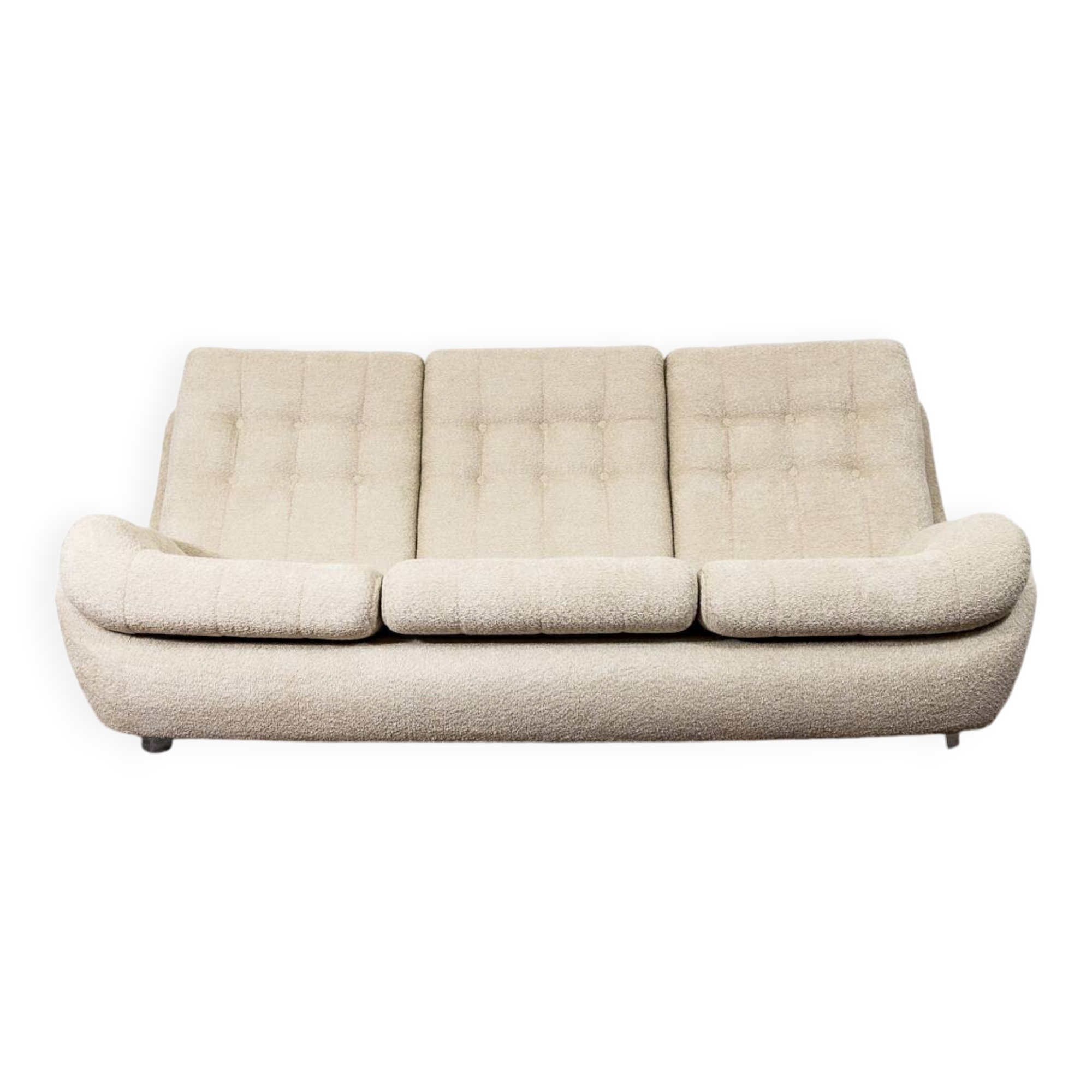 Space age 3 seater sofa Atlantis in beige boucle 1970's