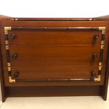 Vintage wooden and gilded chest of drawers colonial style