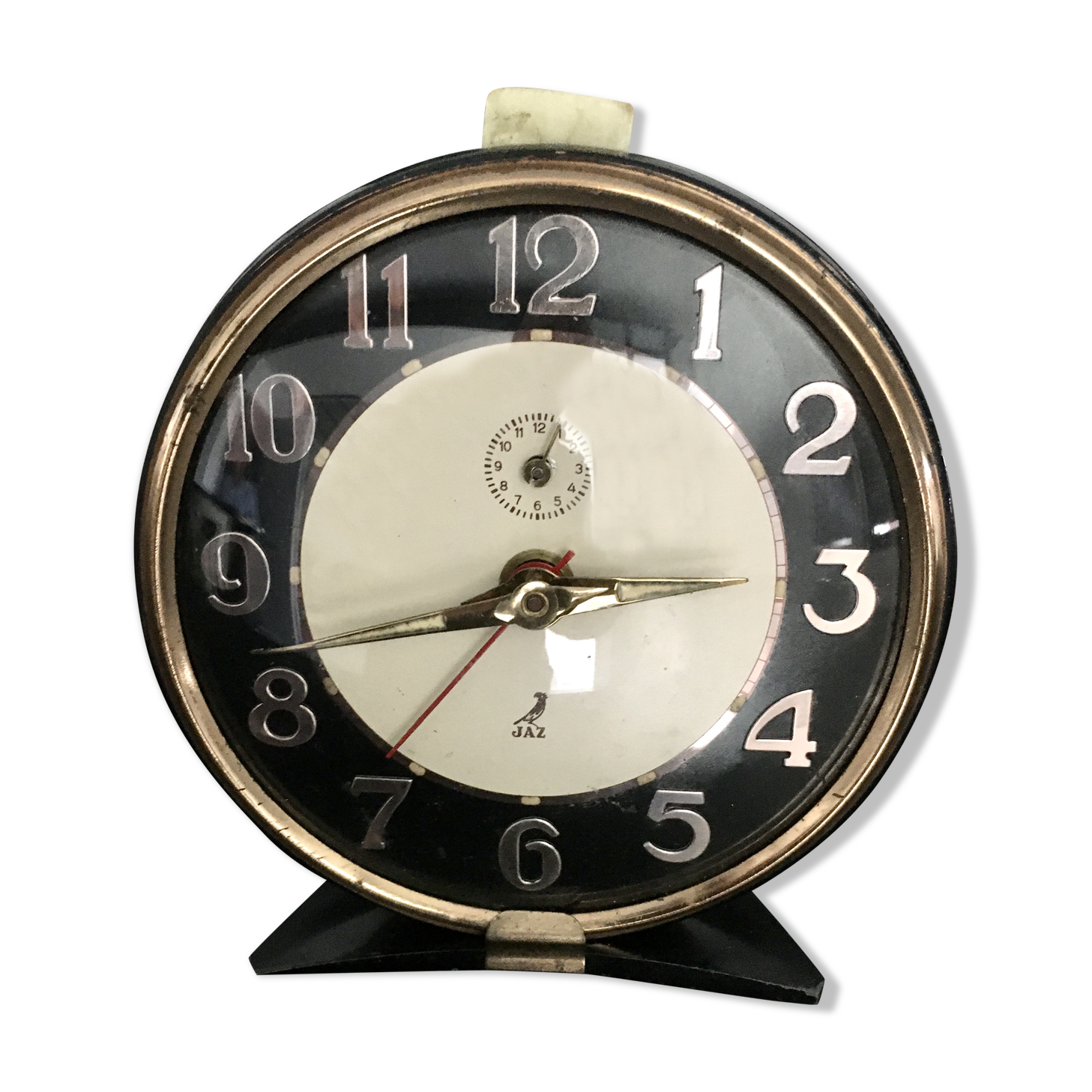 Vintage JAZ 1950s pendulum. Black and brass good condition