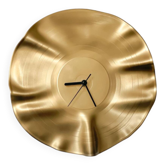 Wave golden clock - Diameter 28 cm