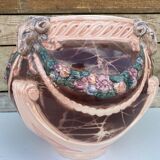 Cache pot earthenware ram head 1970