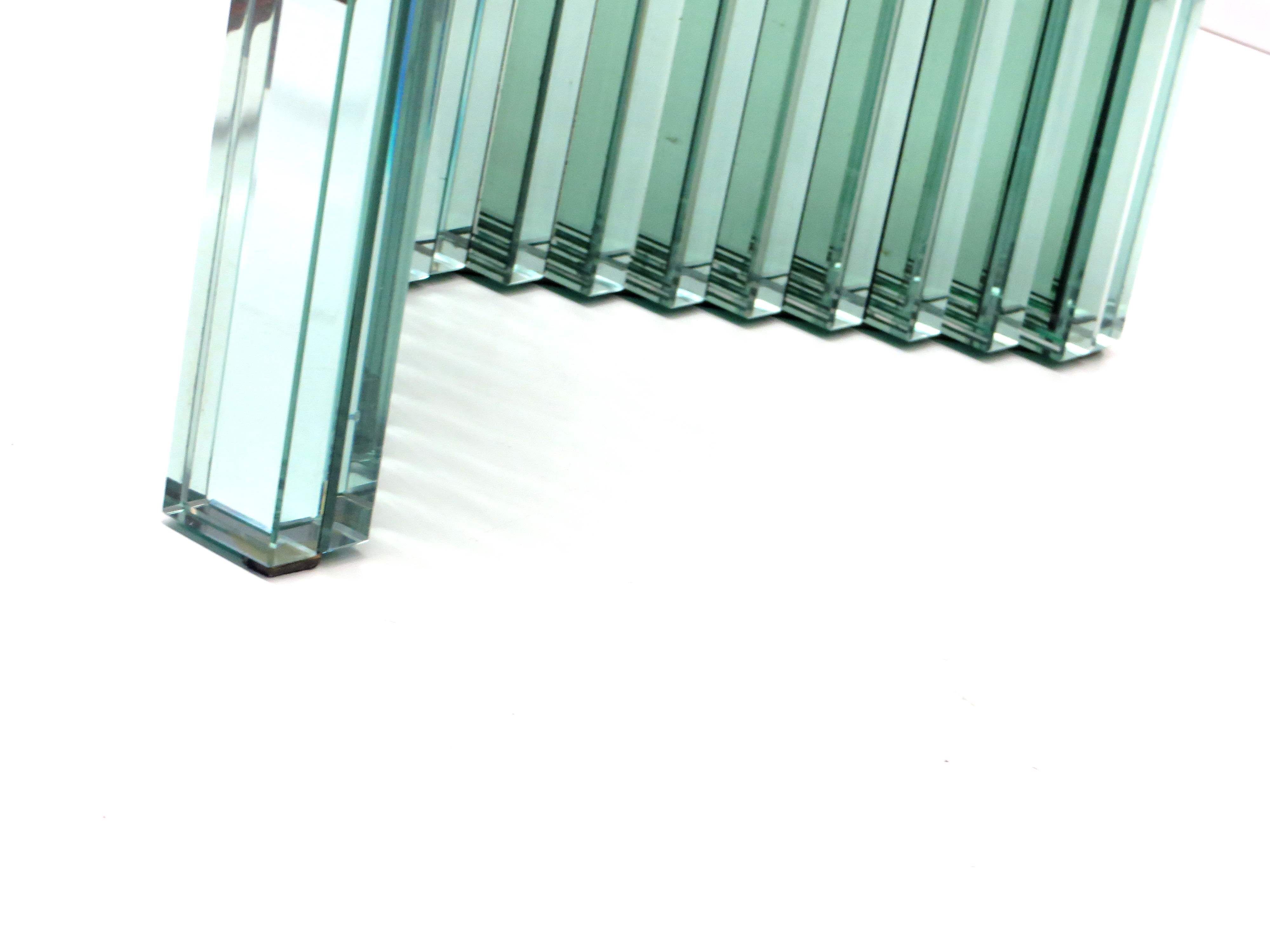 Vintage Italian design glass coffee table / table made in the 70s Ravello style