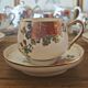 Porcelaine fine de Soko Japon, service à thé floral (tasses sucrier pot)