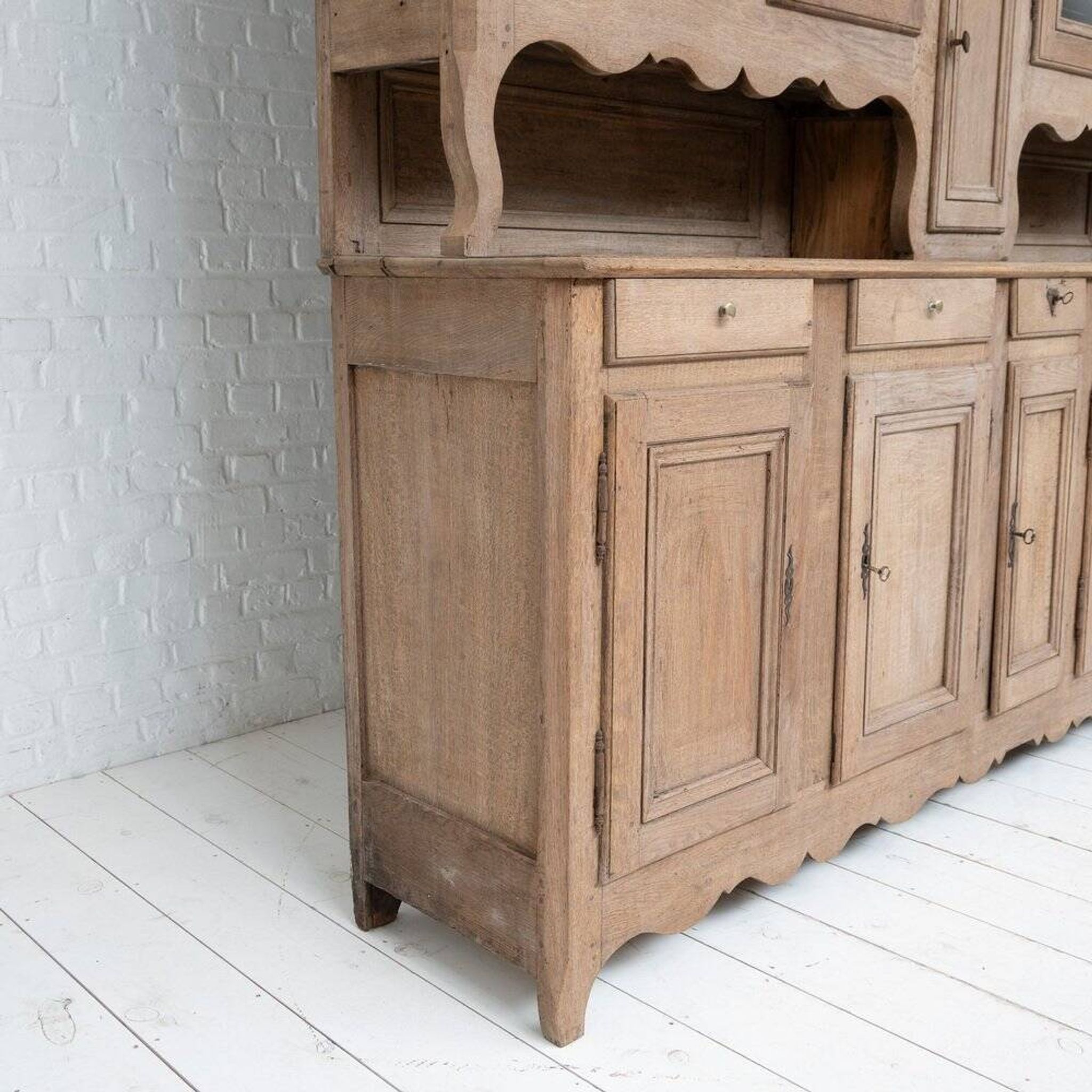 Large Oak 2-Part Buffet, France, 1780s