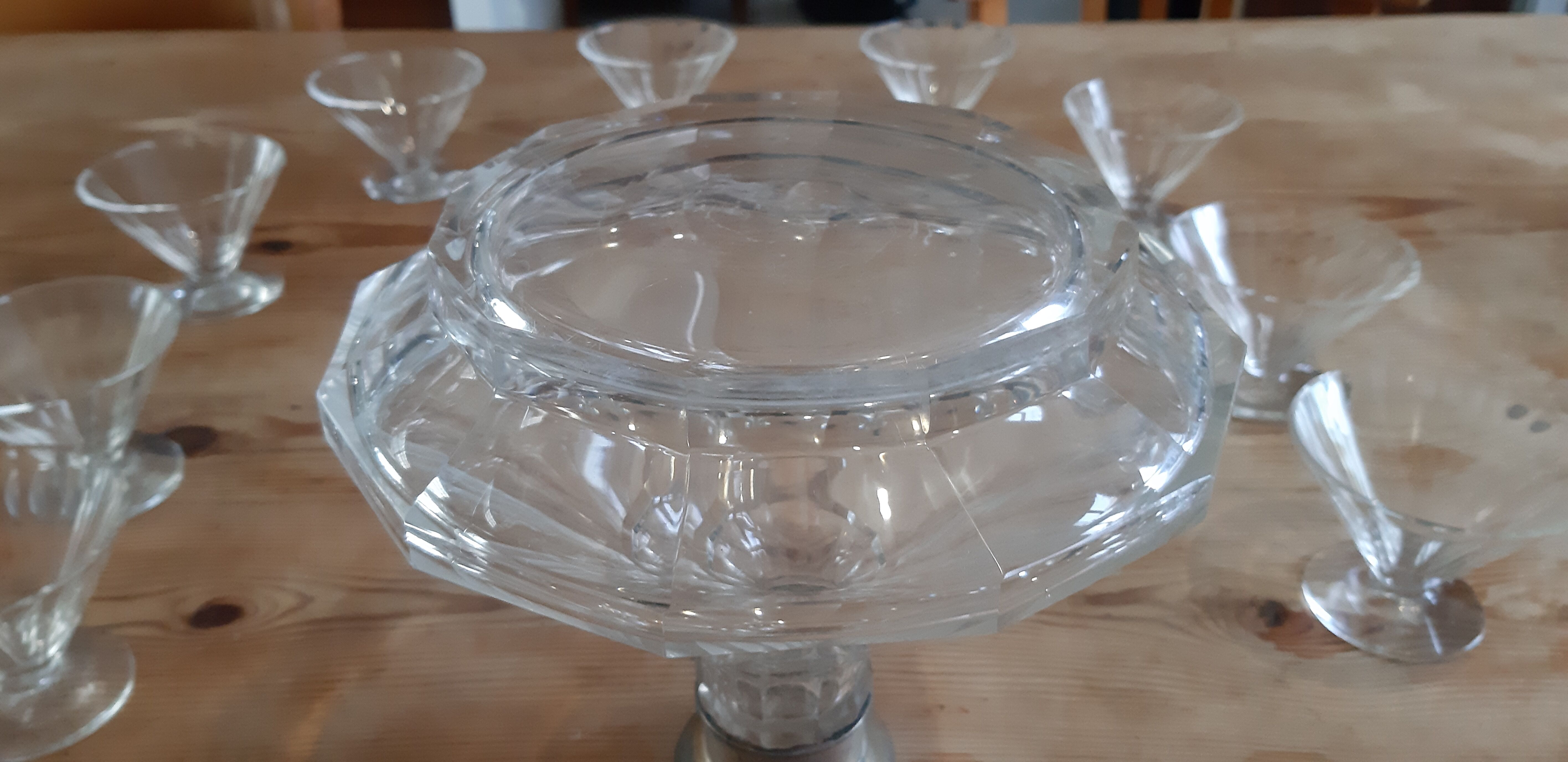 Art deco crystal liquor service