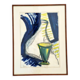 Bernd Zimmer (Born 1948) Gouache on paper - Abstract still life