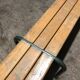 Vintage school bench Height 45 cm - wood and tubular metal structure