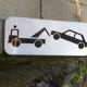 Enameled sign post