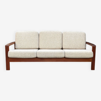 3-Seater Sofa in Teak and Wool, 1960.