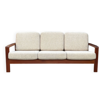 3-Seater Sofa in Teak and Wool, 1960.