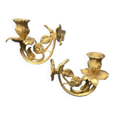 Paire d'appliques Louis XV en bronze doré XVIIIème