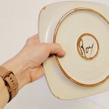 Olivier Roy Vallauris - 4 flat plates in vintage ceramic 1972