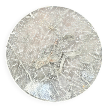 Plat en cristal de roche naturel sculpté anonyme, vers 1970