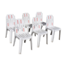 Lots de 6 chaises samba Pierre Paulin henry massonet en plastique design