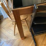 Dining table year 30 bronze and exotic wood