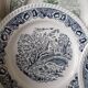 Lot de 4 assiettes plates vertes et bleues