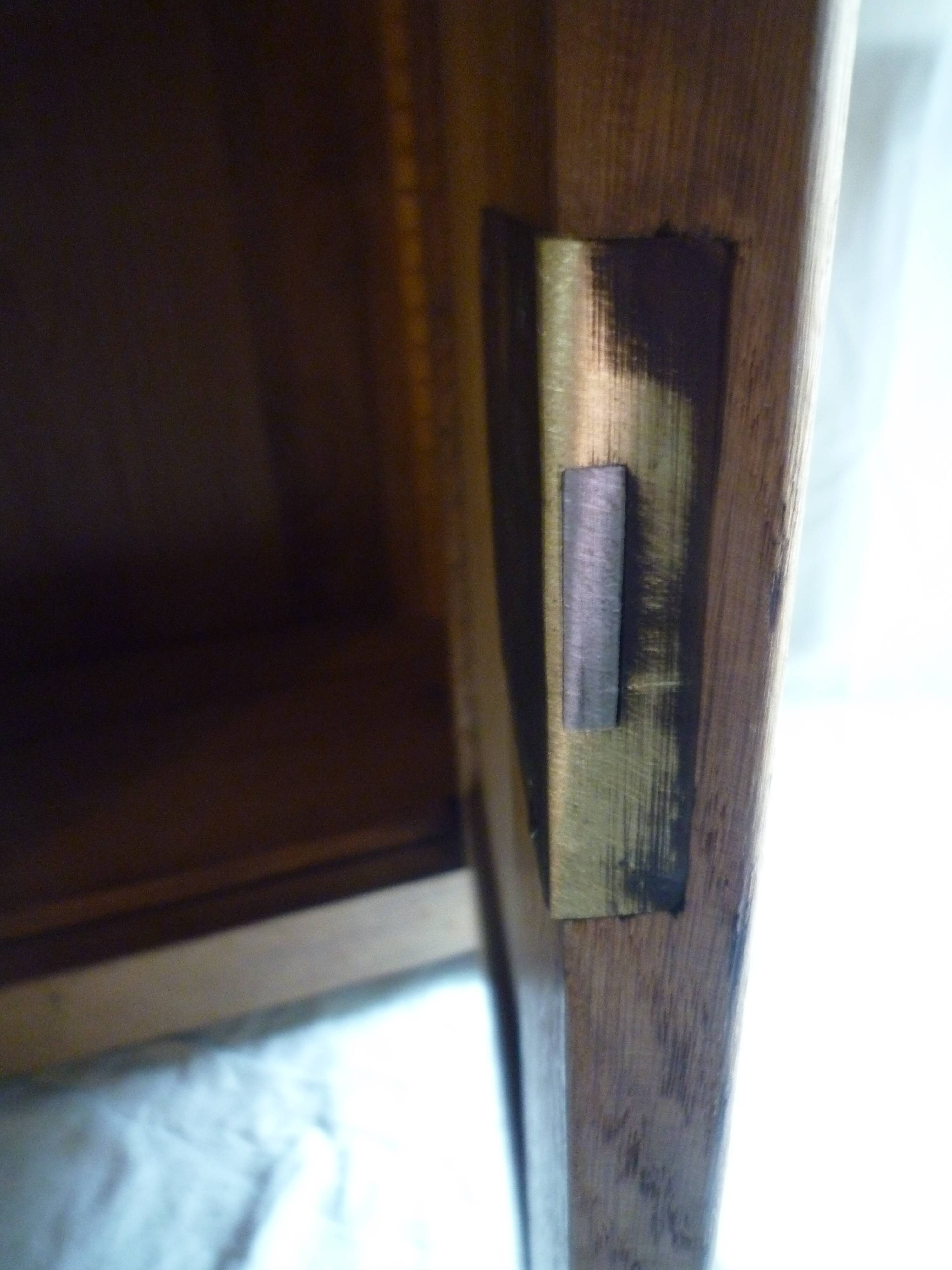 Small rustic country low cabinet in solid light oak