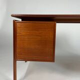 Bureau en teck design danois autoportant Gasvig Møbler vintage milieu du siècle