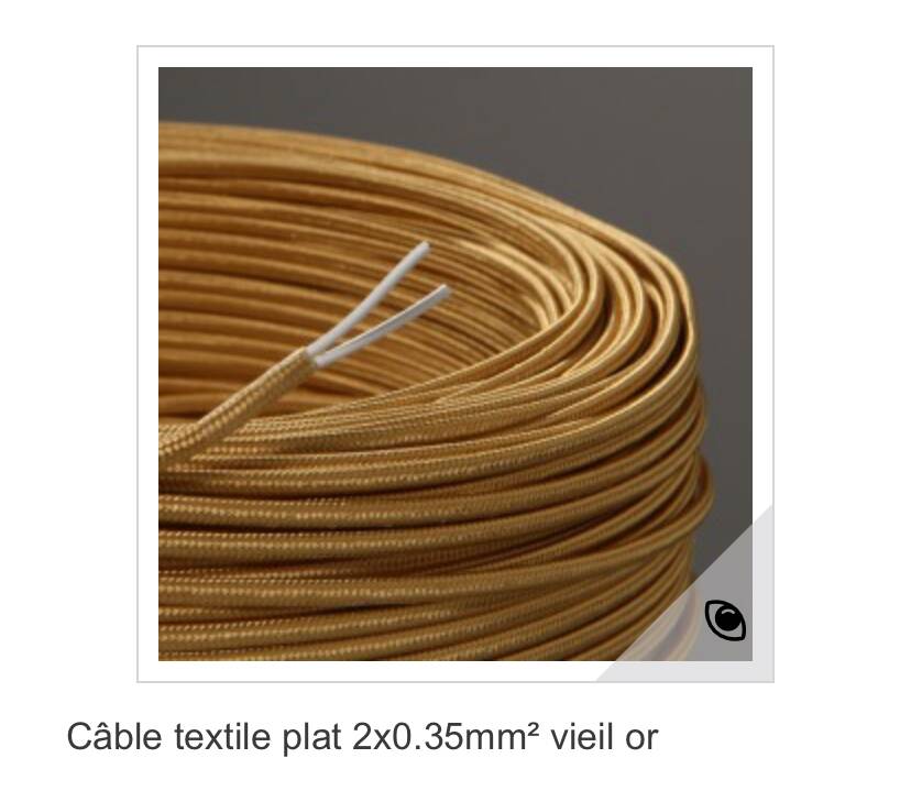 Mini ceramic lamp, braided fabric cable