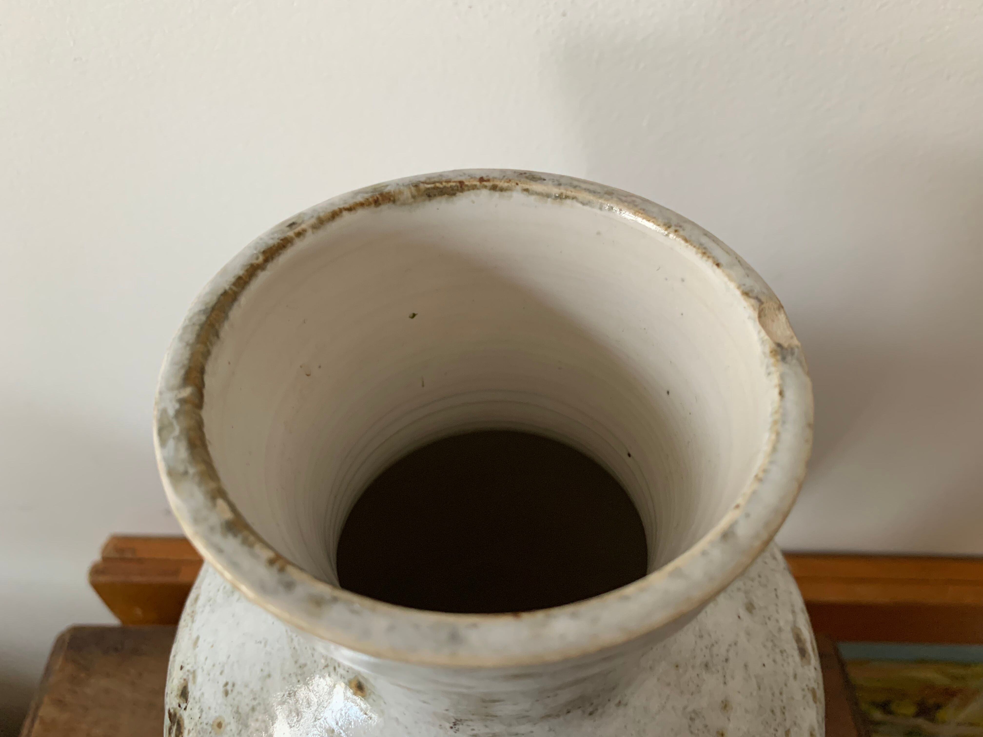 Old glazed stoneware vase