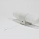 White double wall lamp Bauhaus Wilhelm Wagenfeld, Linder Germany, 1950s