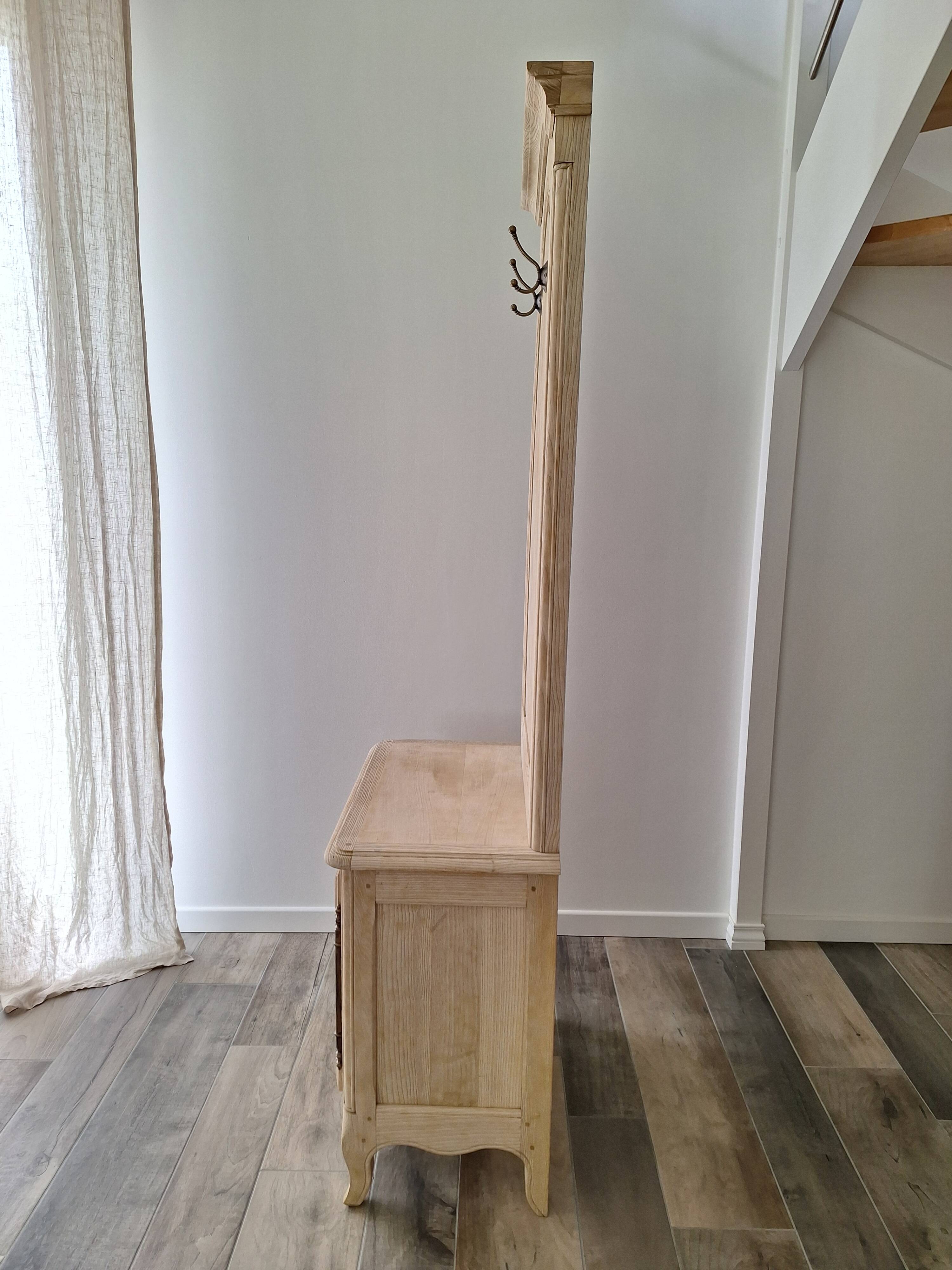 Restored antique oak entrance wardrobe
