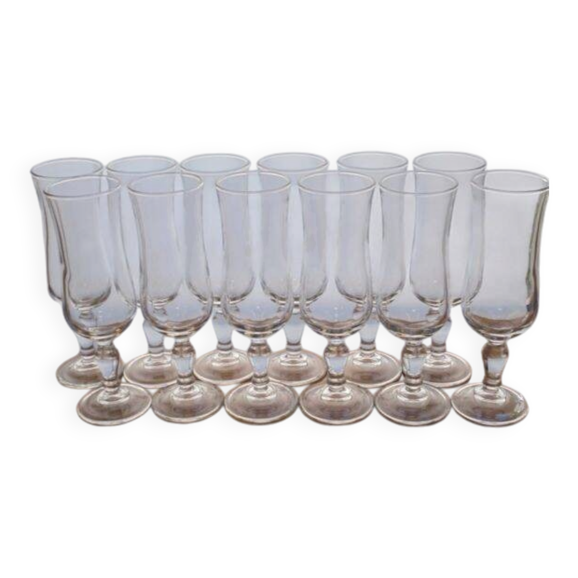 Set of 12 champagne flutes