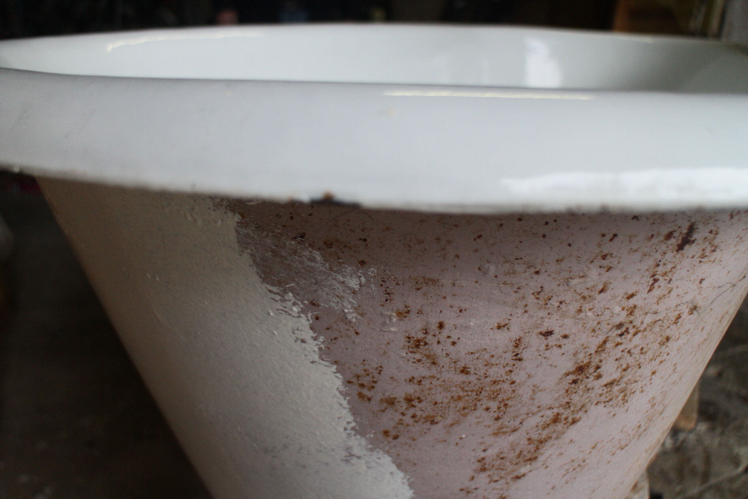 Old cast iron bathtub
