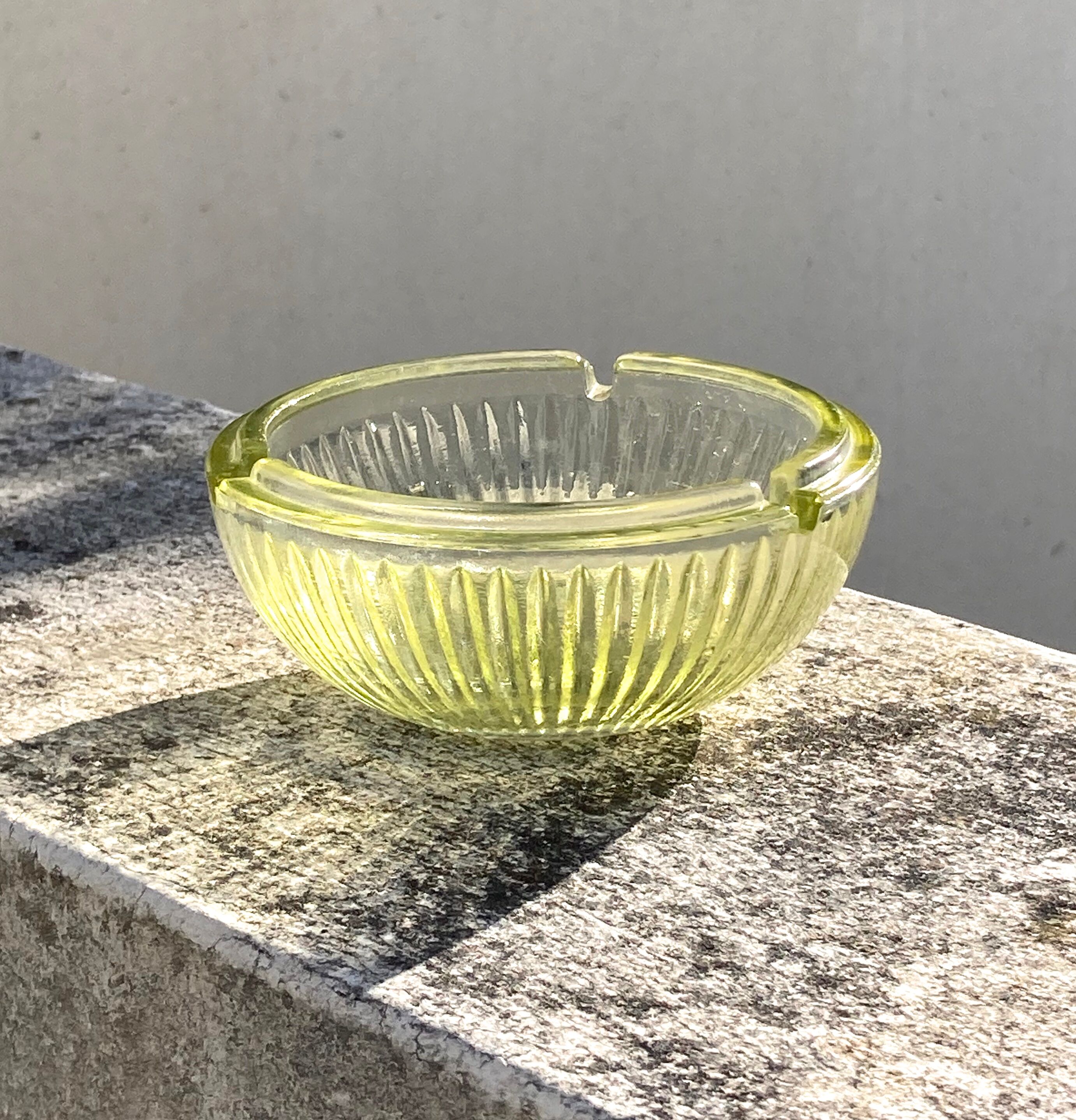 Molded glass ashtray