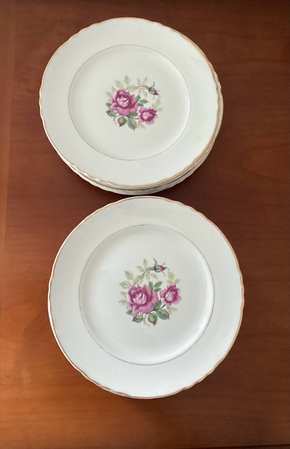 Set of 12 Moulin des Loups dessert plates - vintage